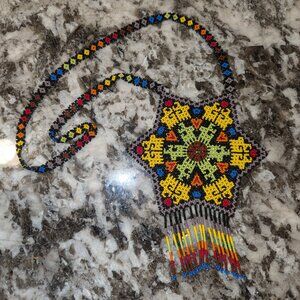 Mexican Huichol Beaded Necklace